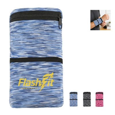 Cooling Heathered Wrist Band with Pocket