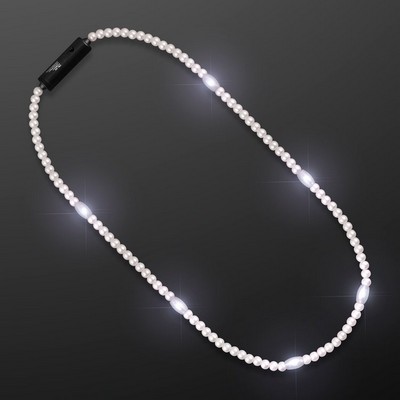 Classy White Light Up Beads, Pearlescent - BLANK