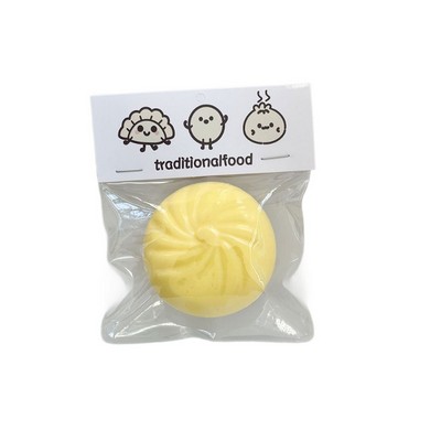 Mini Steamed Bun Squishy Set Hyper-Realistic "Custard Bun & Dumpling" Fidget Toy Ultra-Soft