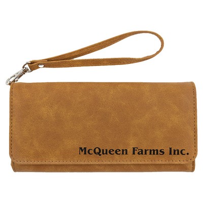 Light Brown Leatherette Wallet