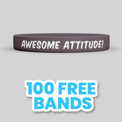 Custom Color Filled Wristband - 1/2"