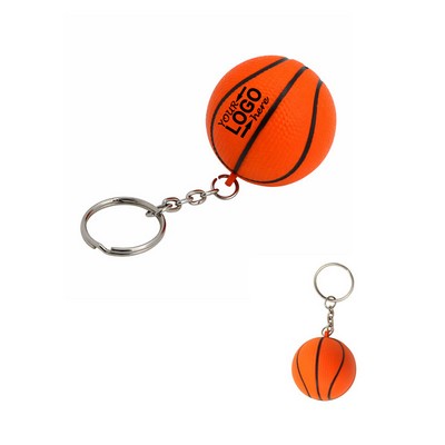 PU Basketball Keychain Mini Ball Key Ring Sports Pendant