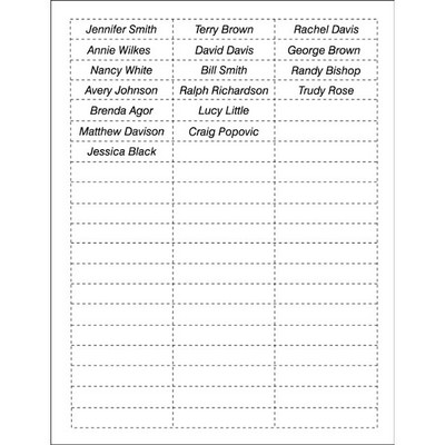 Personalized Name Inserts (2 1/2"x1/2")