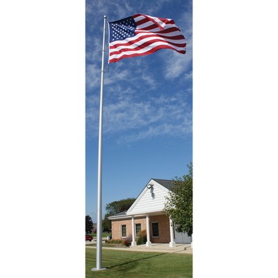 30' Architectural Series Pole with Internal Halyard - Satin