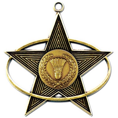 Stock All-Star 3" Medal- Badminton