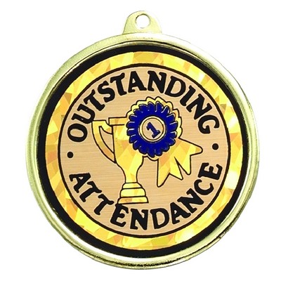 2 ¼" TM Series Academic Medal w/Outstanding Attendance Mylar Insert