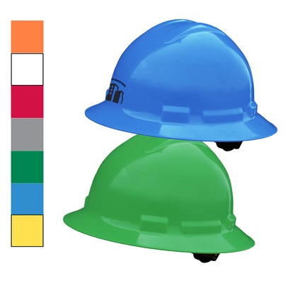 Quartz Full Brim Hard Hat with 4 Point Ratchet Suspension