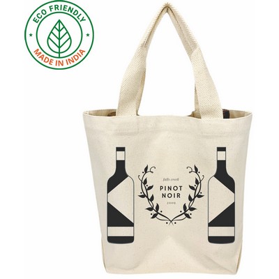 Eco Friendly Two Bottle Wine Canvas Tote