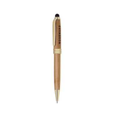 Bamboo stylus and ballpoint pen