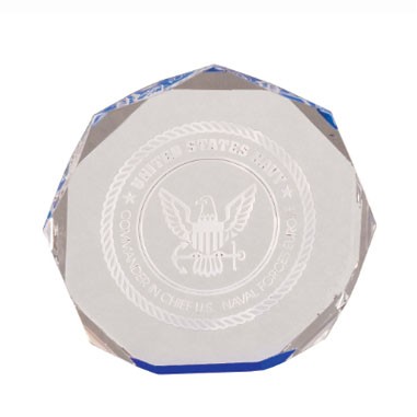 Blue Octagon Acrylic Award (6")