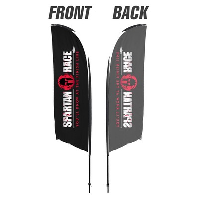 8' Blade Flag With Single Side Printing