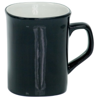 10 Oz. Black Ceramic Round Corner Coffee Mug