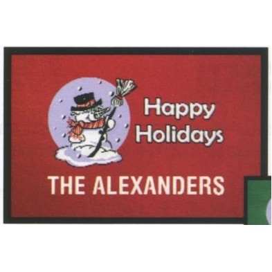 Olefin Red Holiday Logo Mat (2'x3')