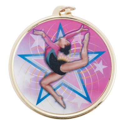 2 ¼" TM Series Sports Medal w/Female Gymnastics Mylar Insert