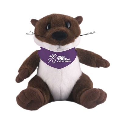 Soft Plush Stuffed Otter with Bandana