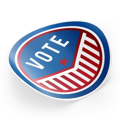 3" dia. Kwik-Ship White Vinyl Removable Screen Print Circle Decal