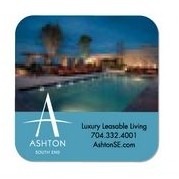 Econo Square Matte Absorbent Coaster (3.25"x3.25")