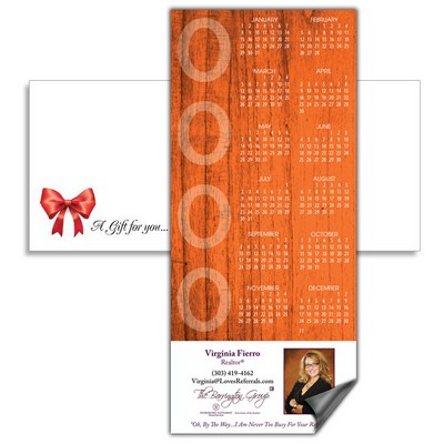 Magnetic Calendar with Envelope - Tangerine