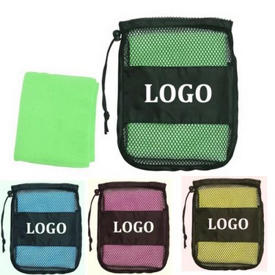 Micro Fiber Towel With Pouch