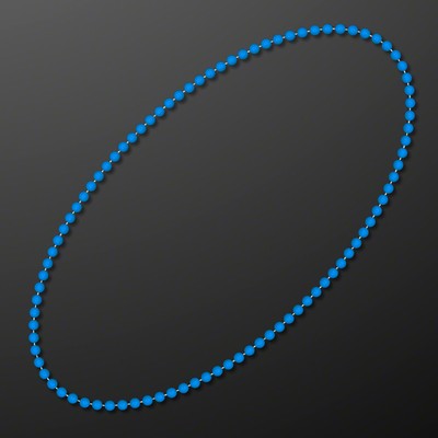 7mm 33" Round Blue Beads (Non-Light Up) - BLANK