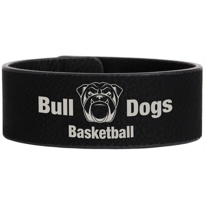 Cuff/Bracelet, Black Faux Leather