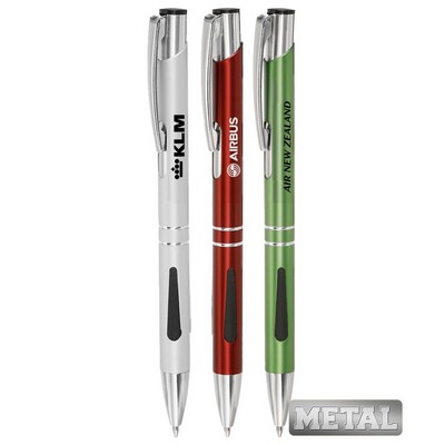 Union Printed - Promotional - Plush - Grip Metal click Pen with 1-Color Logo