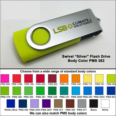 Swivel Flash Drive - 512 MB Memory - Body PMS 382