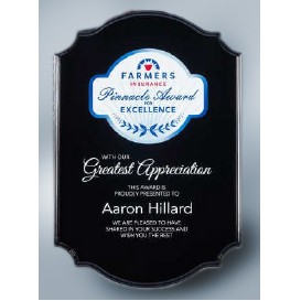 Black Scalloped 12"x19" Board with Direct Full Color Digital print