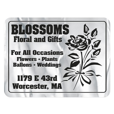 Embossed Foil Seal | Rectangle | 1 1/2" x 2" | 1 Color