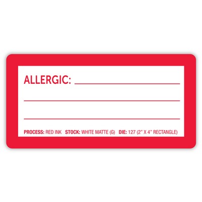 FasTurn® 1 Color Rectangle Label Roll (2" x 4")