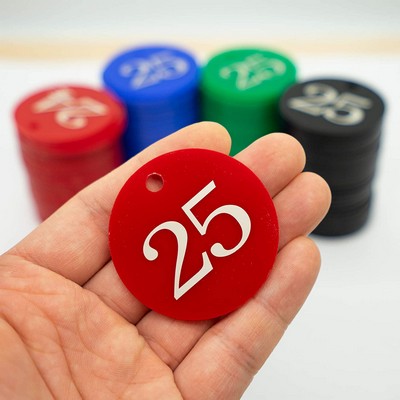 Round Acrylic Numbered Tag