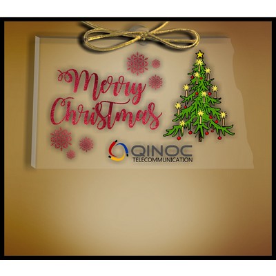 North Dakota Ornament in Clear Acrylic