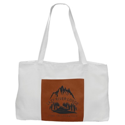 Bag with Leatherette Gusset