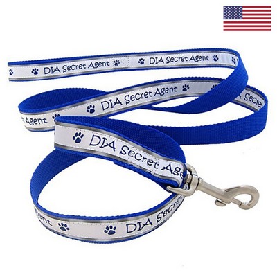 1" X 48" Woven Reflective Pet Leash w/ Nickel-plated Hardware - "Elite" Wea