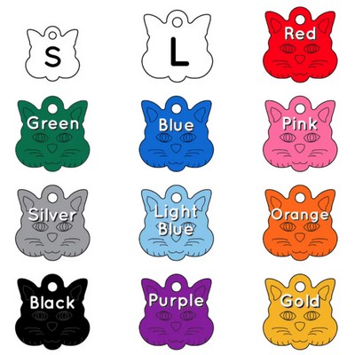 Cat Faces Pet Aluminum Tag - 100% MADE IN THE USA