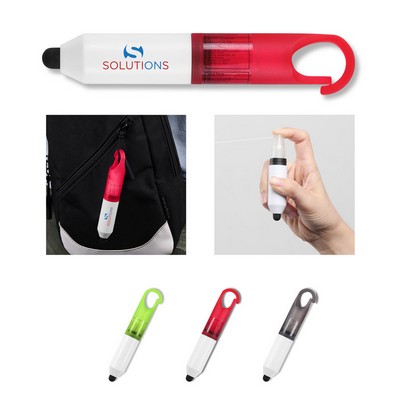 Clip-On Sanitizer Spray w/ No-Touch Stylus 0.17 oz. (5 mL)