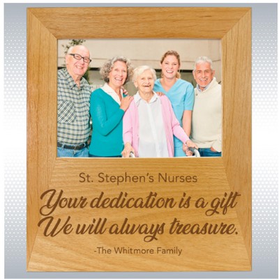 Genuine Red Alder 5" x 7" Picture Frame with 4 7/16" x 9 1/16" Engraving Area