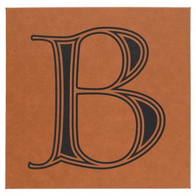 14" x 14" Rawhide Leatherette Wall Decor with Sawtooth Hanger