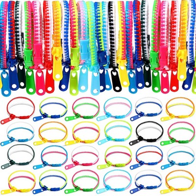 Multi-Color Zipper Bracelet