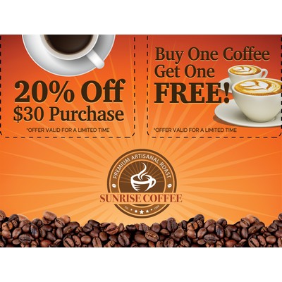 Double Coupon Punch Out Postcard (5.5" x 4.125")