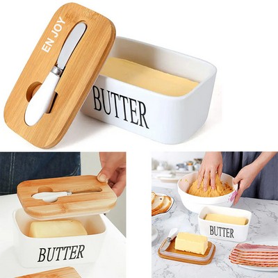 Rectangular Ceramic Butter Dish Box