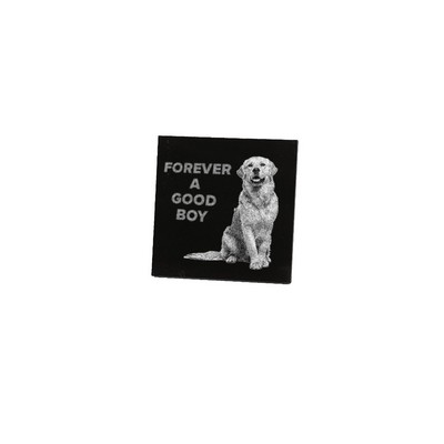 3.75" Black Granite Square Tile