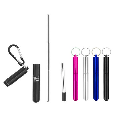 Reusable Collapsible Straw with Cleaning Brush