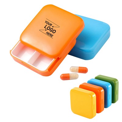 Dual Compartment Travel Pill Organizer