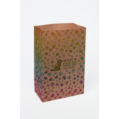 Full Color Multi-Sided Natural SOS Paper Bag (8.5"x 13.375"x 5")