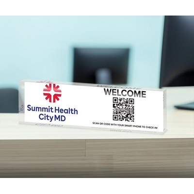 Acrylic Name Block (10" L x 3" H x 1.25" thick)