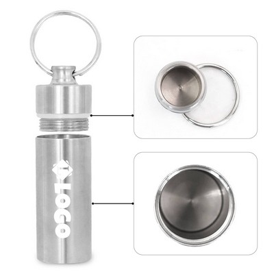 Mini Aluminum Storage Bottle Pill Container