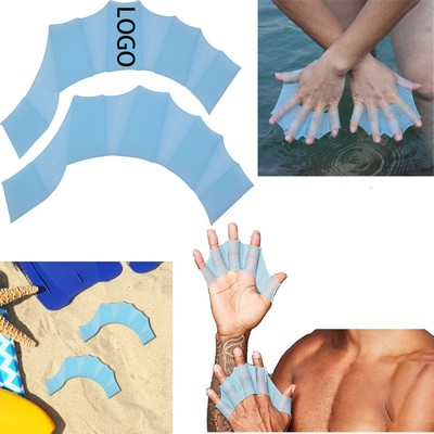 Adult Silicone Swimming Paddling Palm Diving Webbed Gloves