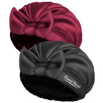 Solid Color Bow Shower Cap