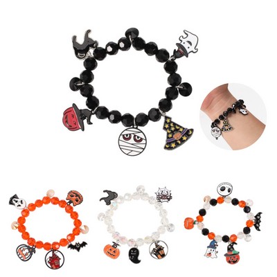 Halloween Charm Beaded Bracelet